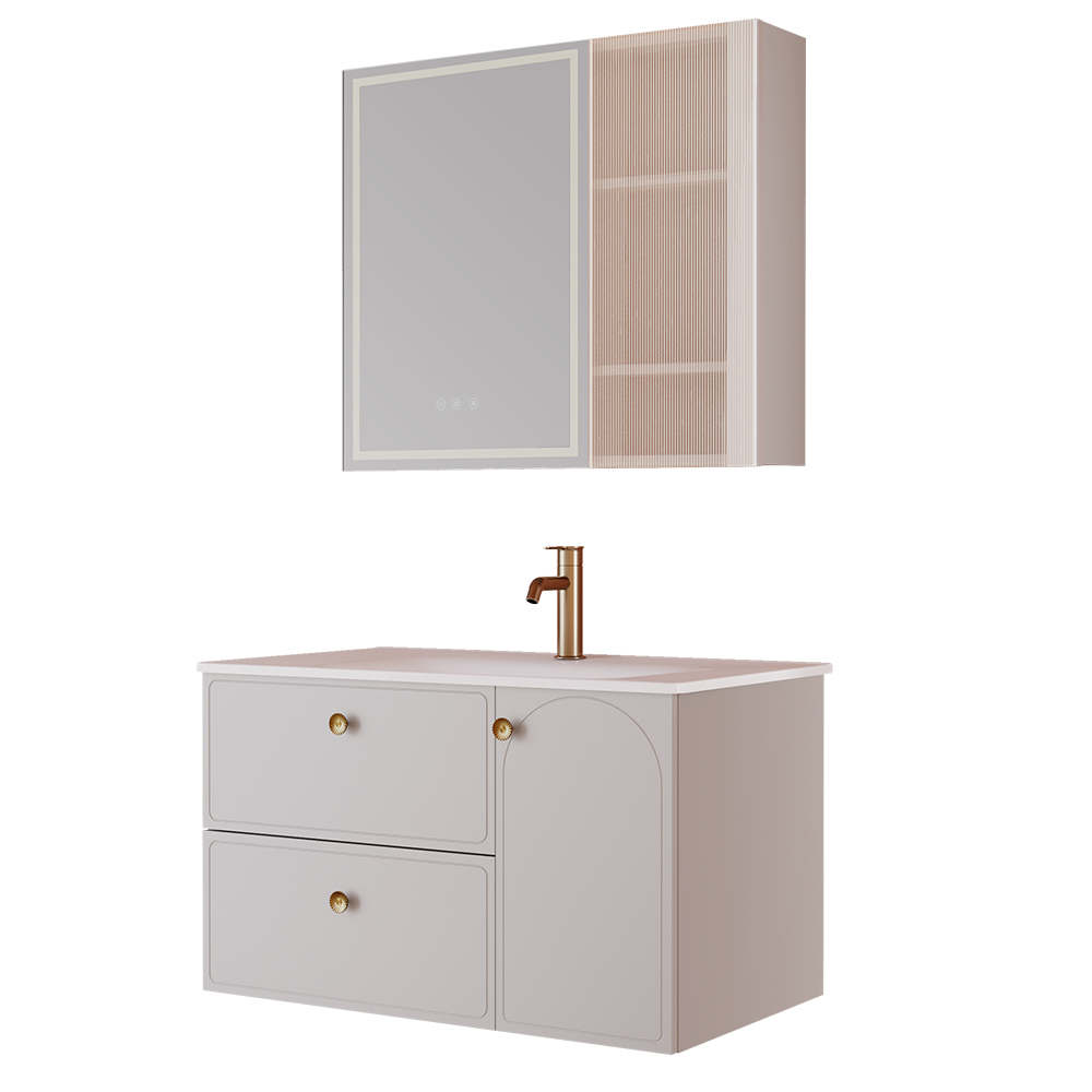 BC6301-090陶瓷盆款 生態(tài)實(shí)木浴室柜